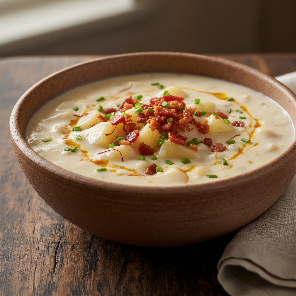 Golden Tides: A Saffron Clam Chowder Story — Param Kesar® Kashmiri Mongra recipe
