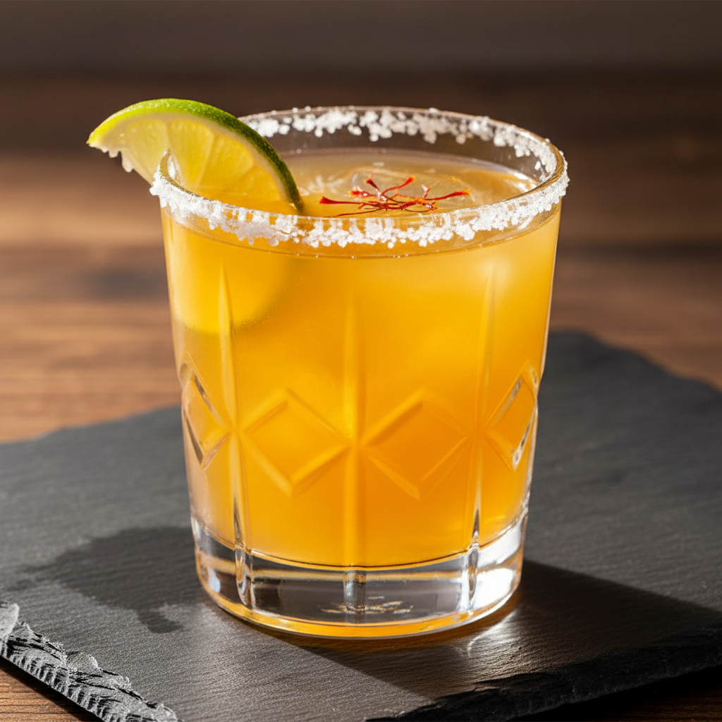 The Saffron Margarita — Param Kesar® Kashmiri Mongra recipe